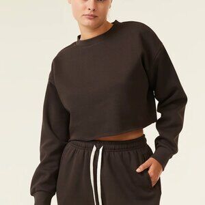 Nude Lucy Carter Classic Crop Sweatshirt in Coal